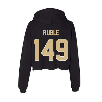 Purdue - NCAA Wrestling : Isaac Ruble - Women's Crop Fleece Hoodie-1