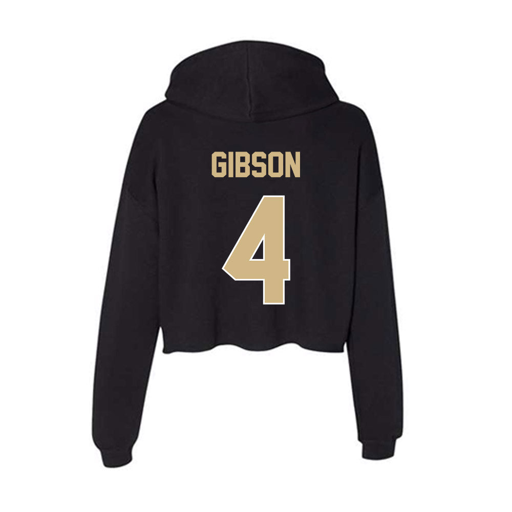Purdue - NCAA Football : Jerrick Gibson - Women's Crop Fleece Hoodie-1