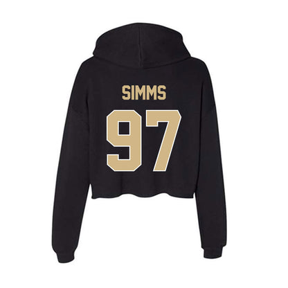 Purdue - NCAA Football : Wisdom Simms - Women's Crop Fleece Hoodie-1