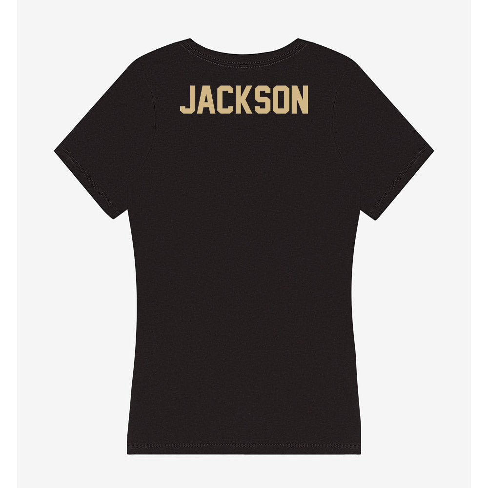 Purdue - NCAA Men's Track & Field : Zion Jackson - Women's V-Neck T-Shirt-1