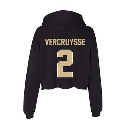 Purdue - NCAA Baseball : Charlie Vercruysse - Women's Crop Fleece Hoodie-1