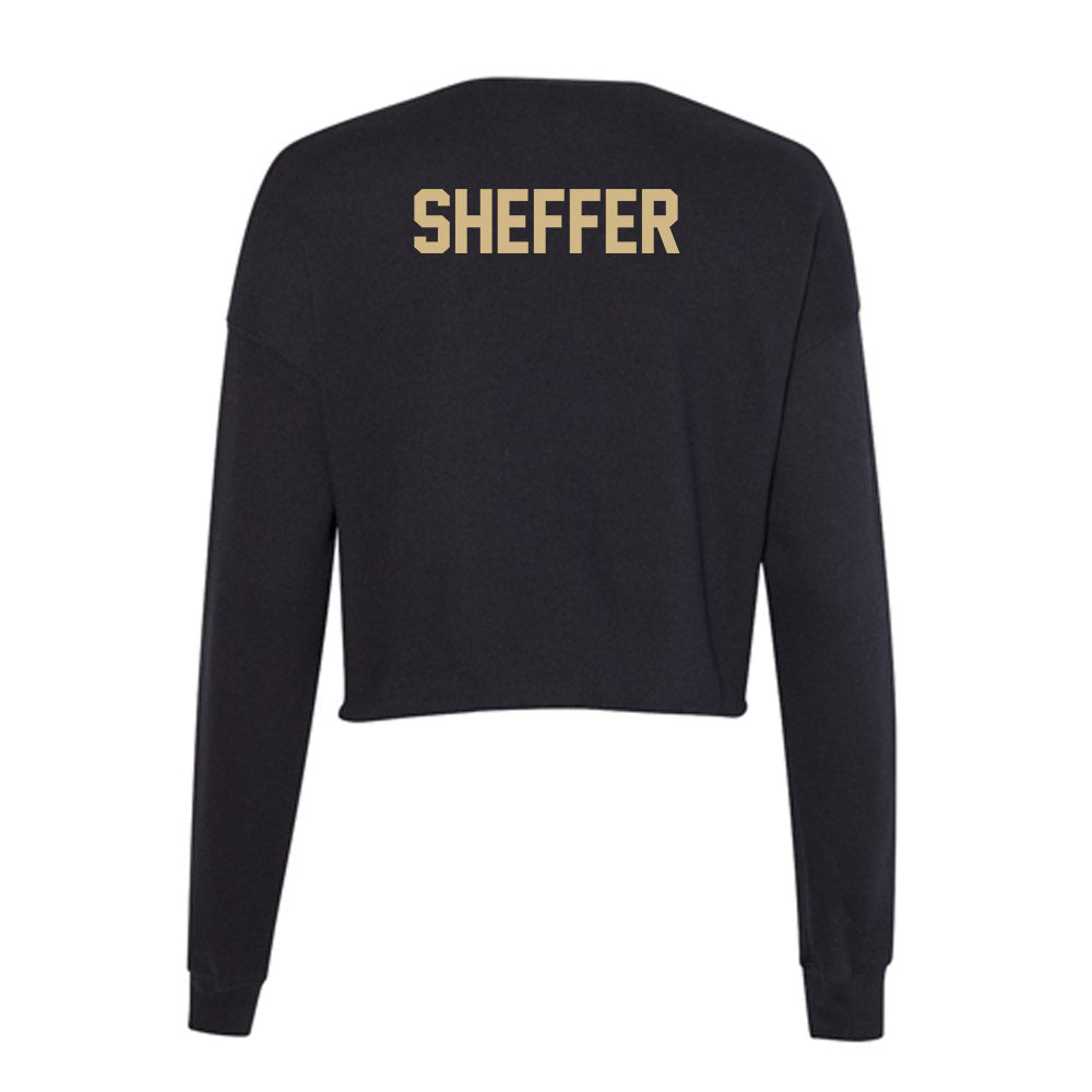 Purdue - NCAA Men's Golf : Micah Sheffer - Women's Cropped Crew Fleece-1