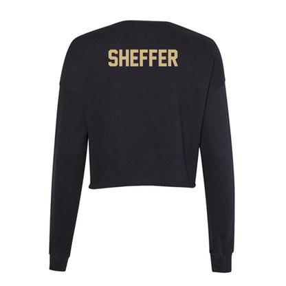 Purdue - NCAA Men's Golf : Micah Sheffer - Women's Cropped Crew Fleece-1