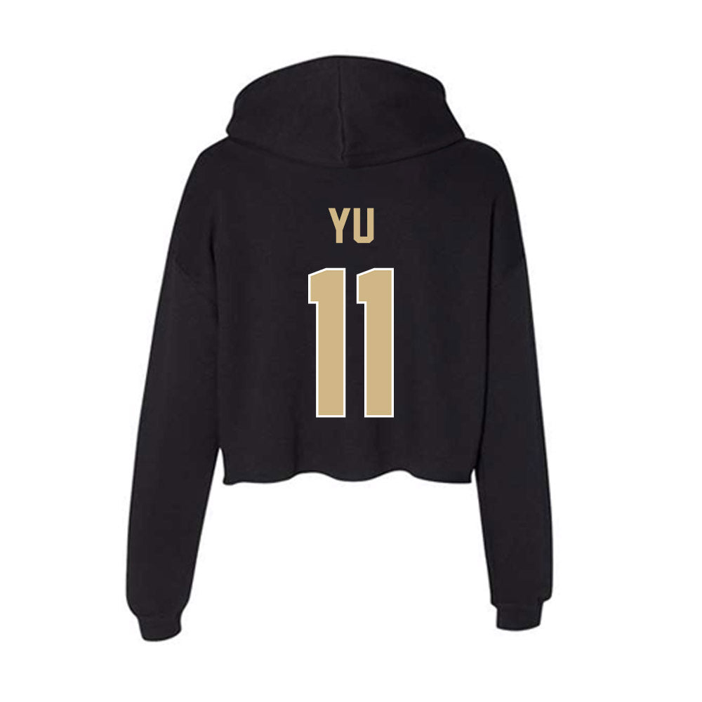 Purdue - NCAA Women's Soccer : Cherry Yu - Women's Crop Fleece Hoodie-1