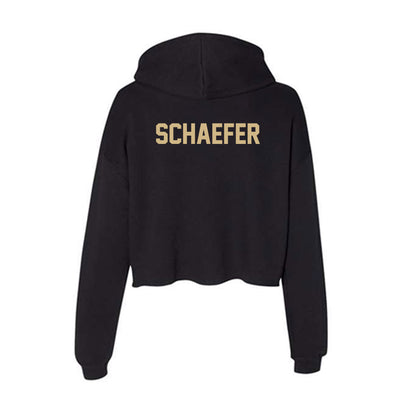 Purdue - NCAA Wrestling : Isaiah Schaefer - Women's Crop Fleece Hoodie-1