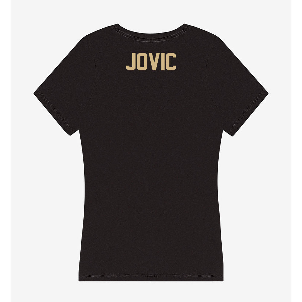 Purdue - NCAA Men's Tennis : Nikola Jovic - Women's V-Neck T-Shirt-1