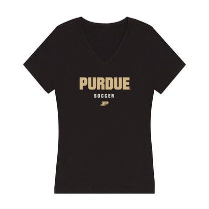 Purdue - NCAA Women's Soccer : Kayla Budish - Women's V-Neck T-Shirt-0