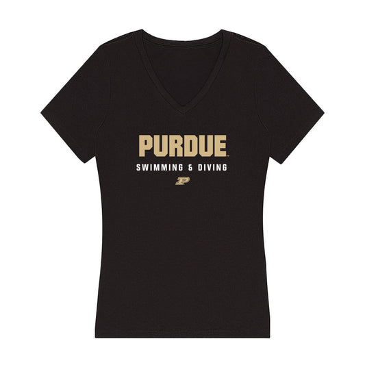Purdue - NCAA Men's Swimming & Diving : Blake Rowe - Women's V-Neck T-Shirt-0