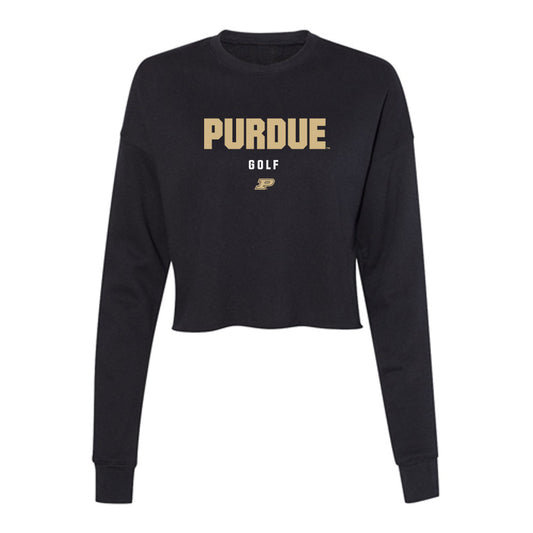 Purdue - NCAA Women's Golf : Samantha Brown - Women's Cropped Crew Fleece-0