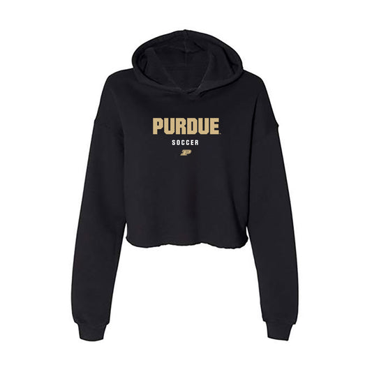 Purdue - NCAA Women's Soccer : Sydney Cook - Women's Crop Fleece Hooded Sweatshirt-0