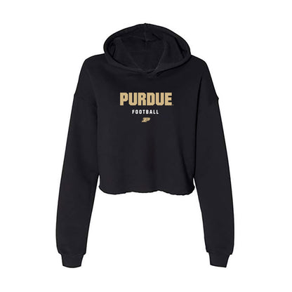 Purdue - NCAA Football : Cooper McCutchan - Women's Crop Fleece Hoodie-0