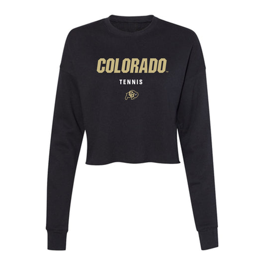 Colorado - NCAA Women's Tennis : Anya Nelson - Classic Shersey Women's Cropped Crew Fleece-0