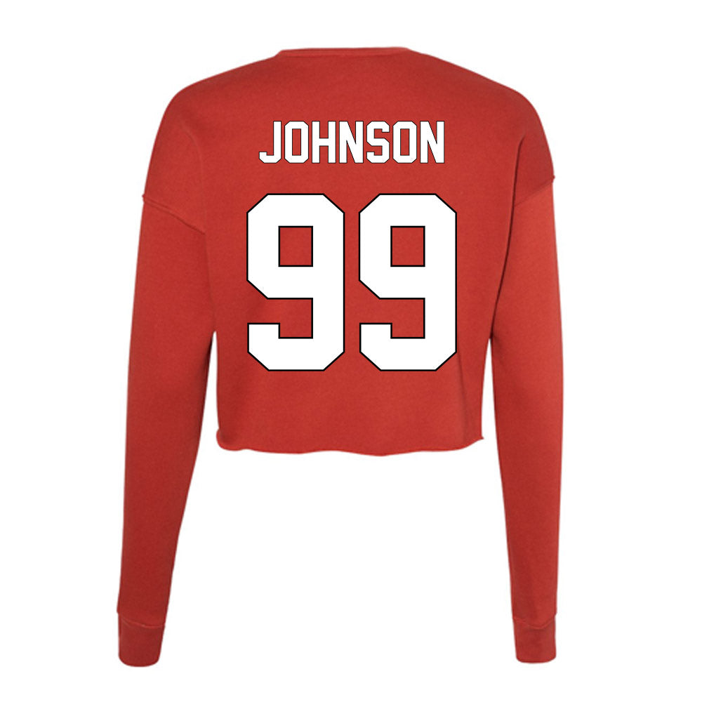Maryland - NCAA Football : Lavon Johnson - Women's Cropped Crew Fleece-1