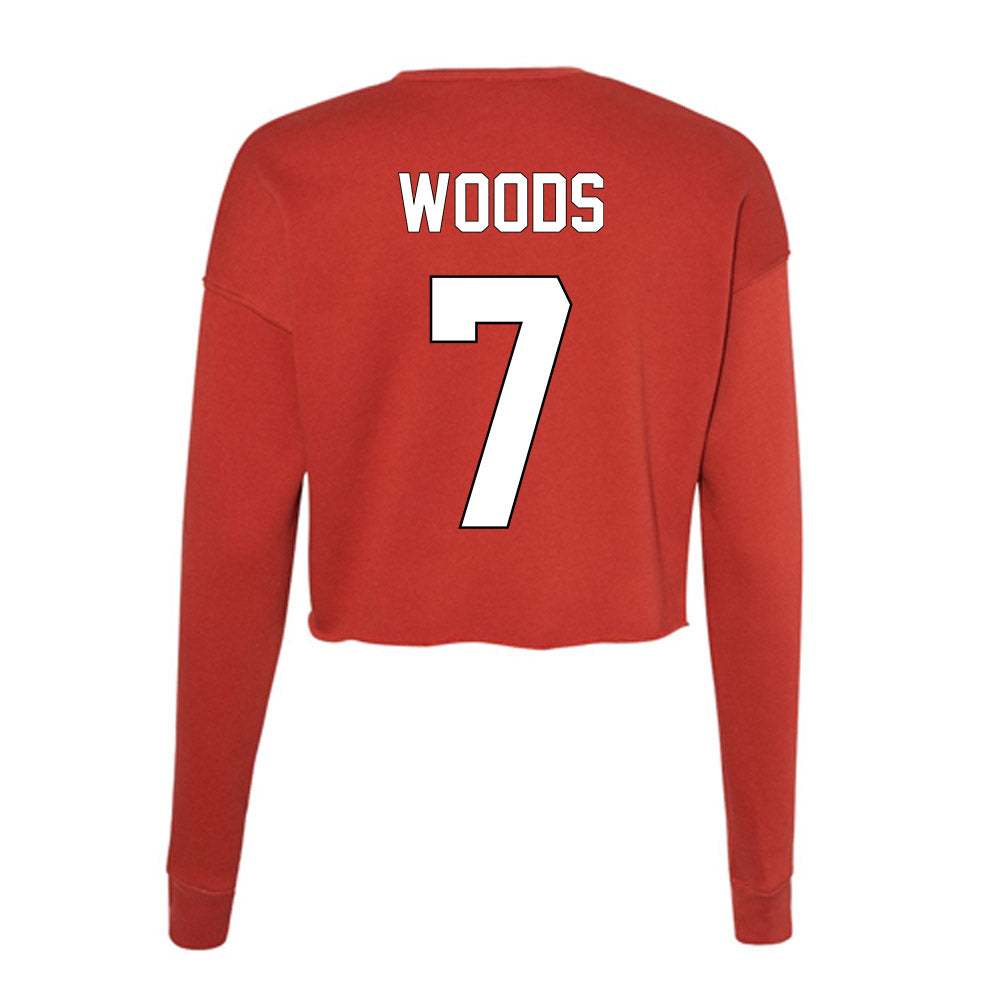 Maryland - NCAA Women's Lacrosse : Tatum Woods - Women's Cropped Crew Fleece-1