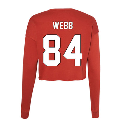 Maryland - NCAA Football : Kaleb Webb - Women's Cropped Crew Fleece-1