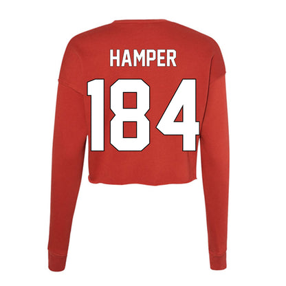 Maryland - NCAA Wrestling : Landon Hamper - Women's Cropped Crew Fleece-1