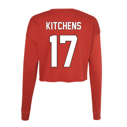 Maryland - NCAA Football : Jayden Kitchens - Women's Cropped Crew Fleece-1