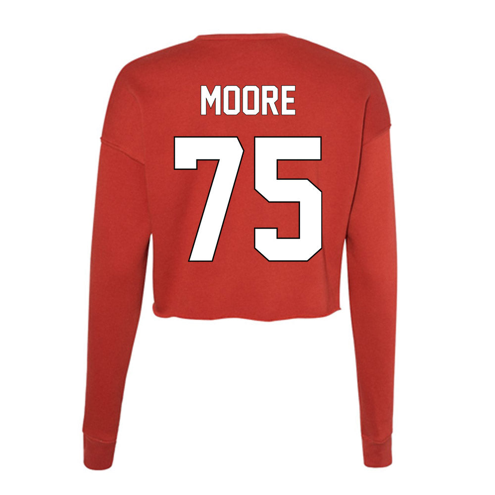 Maryland - NCAA Football : Dayjon Moore - Women's Cropped Crew Fleece-1