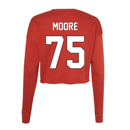 Maryland - NCAA Football : Dayjon Moore - Women's Cropped Crew Fleece-1