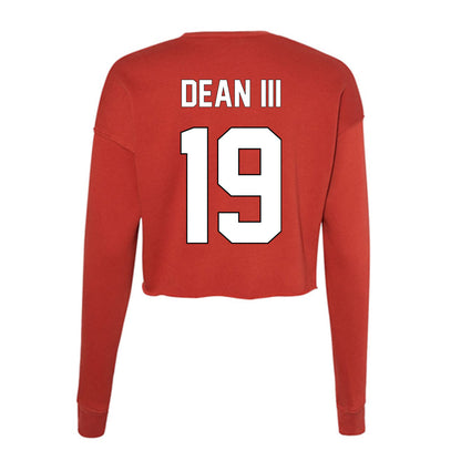Maryland - NCAA Football : Stephen Dean III - Women's Cropped Crew Fleece-1