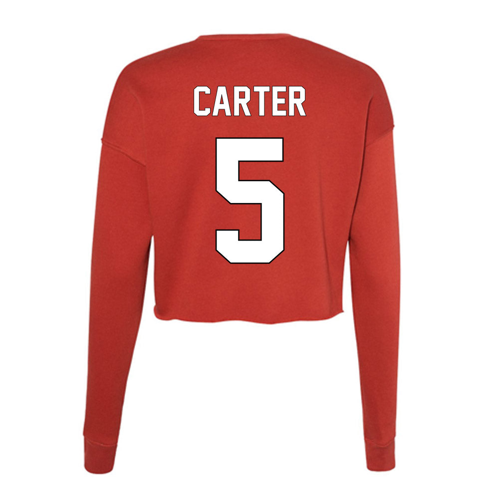 Maryland - NCAA Football : Kaden Carter - Women's Cropped Crew Fleece-1