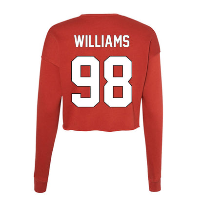 Maryland - NCAA Baseball : Lance Williams - Women's Cropped Crew Fleece-1