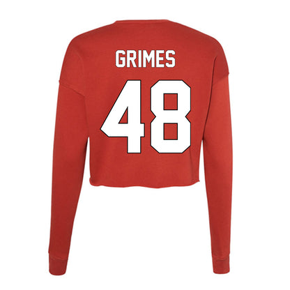 Maryland - NCAA Football : Darius Grimes - Women's Cropped Crew Fleece-1