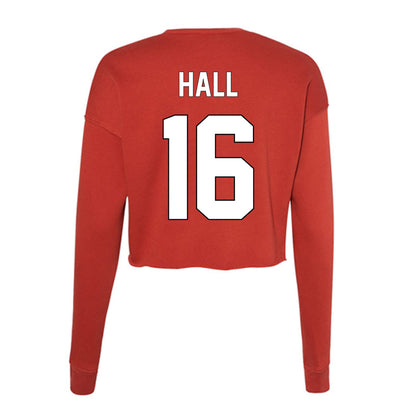 Maryland - NCAA Football : Damon Hall - Women's Cropped Crew Fleece-1