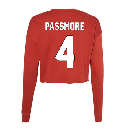 Maryland - NCAA Men's Basketball : Rakease Passmore - Women's Cropped Crew Fleece-1