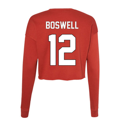 Maryland - NCAA Men's Basketball : Bishop Boswell - Women's Cropped Crew Fleece-1