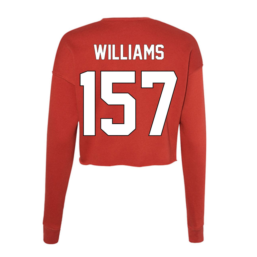 Maryland - NCAA Wrestling : Bradley Williams - Women's Cropped Crew Fleece-1