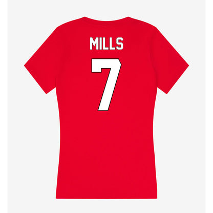 Maryland - NCAA Men's Basketball : Andre Mills - Women's V-Neck T-Shirt-1