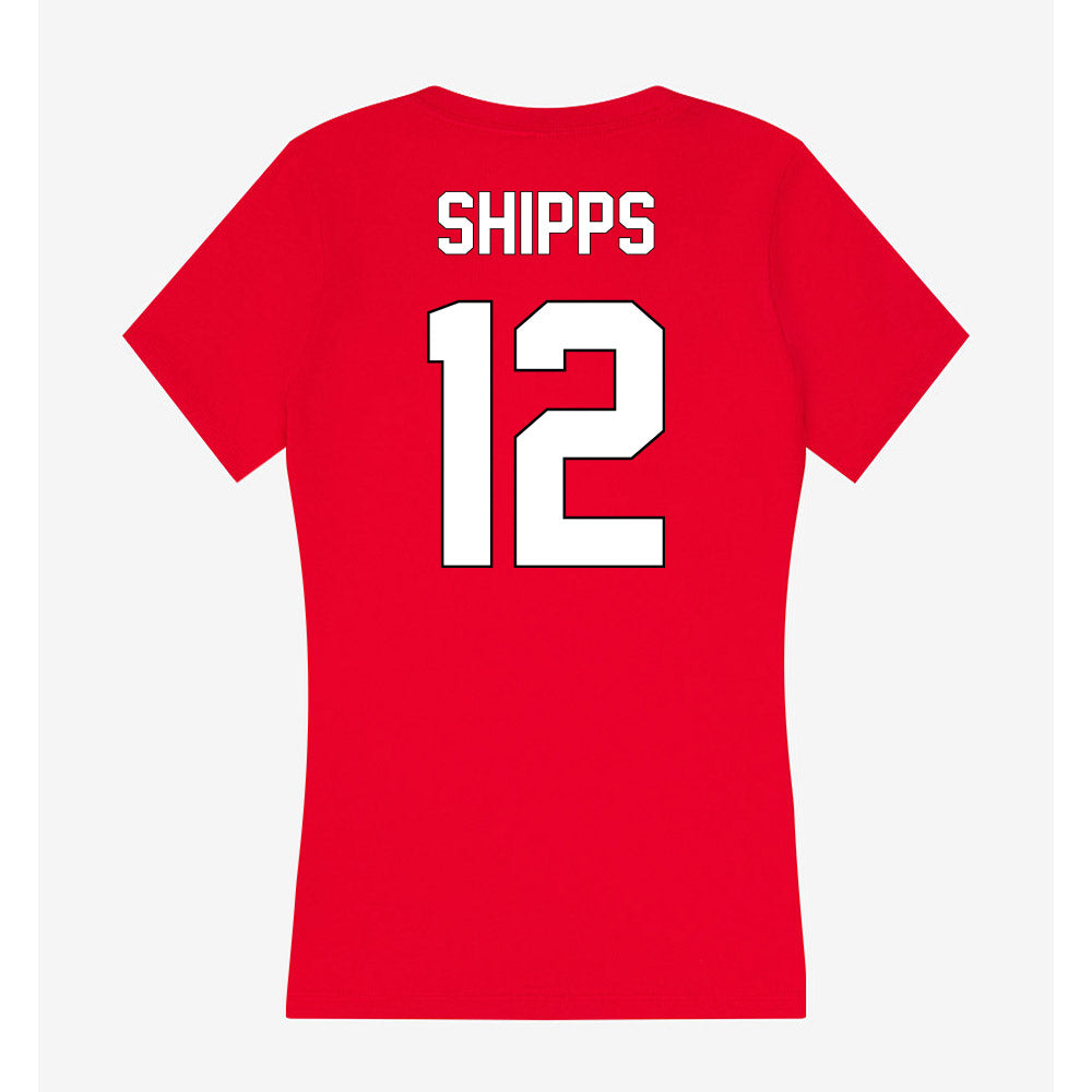 Maryland - NCAA Football : Jayden Shipps - Women's V-Neck T-Shirt-1