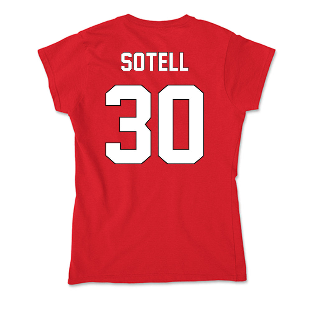 Maryland - NCAA Men's Basketball : Lukas Sotell - Soft Style Women’s T-Shirt-1
