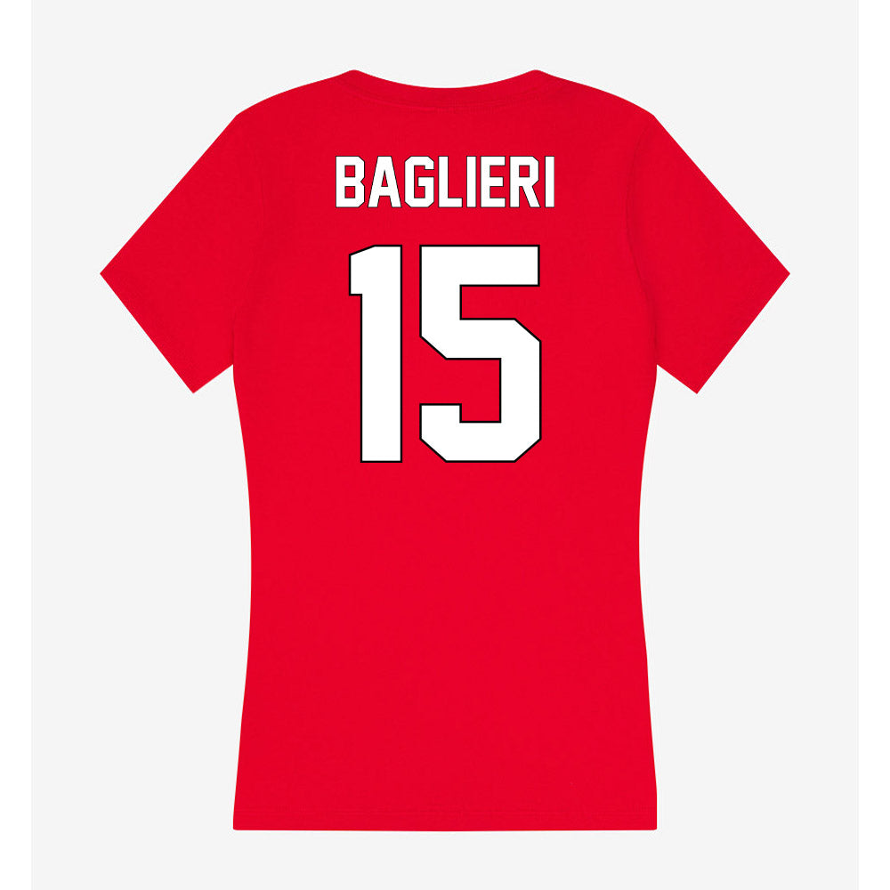 Maryland - NCAA Softball : Biz Baglieri - Women's V-Neck T-Shirt-1