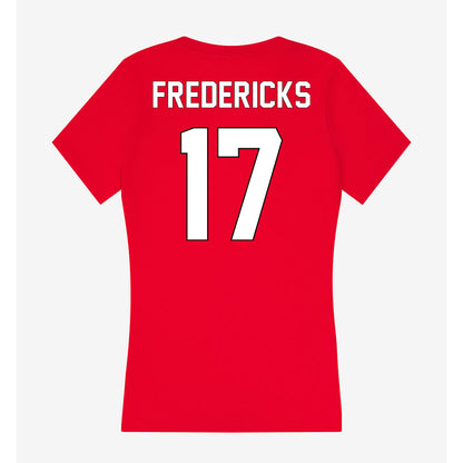 Maryland - NCAA Baseball : Joseph Fredericks - Women's V-Neck T-Shirt-1