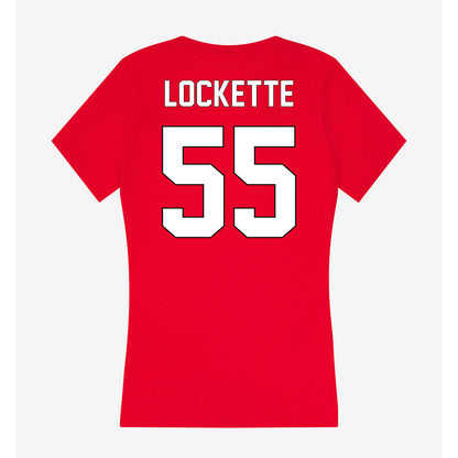 Maryland - undefined : Tellek Lockette - Women's V-Neck T-Shirt-1