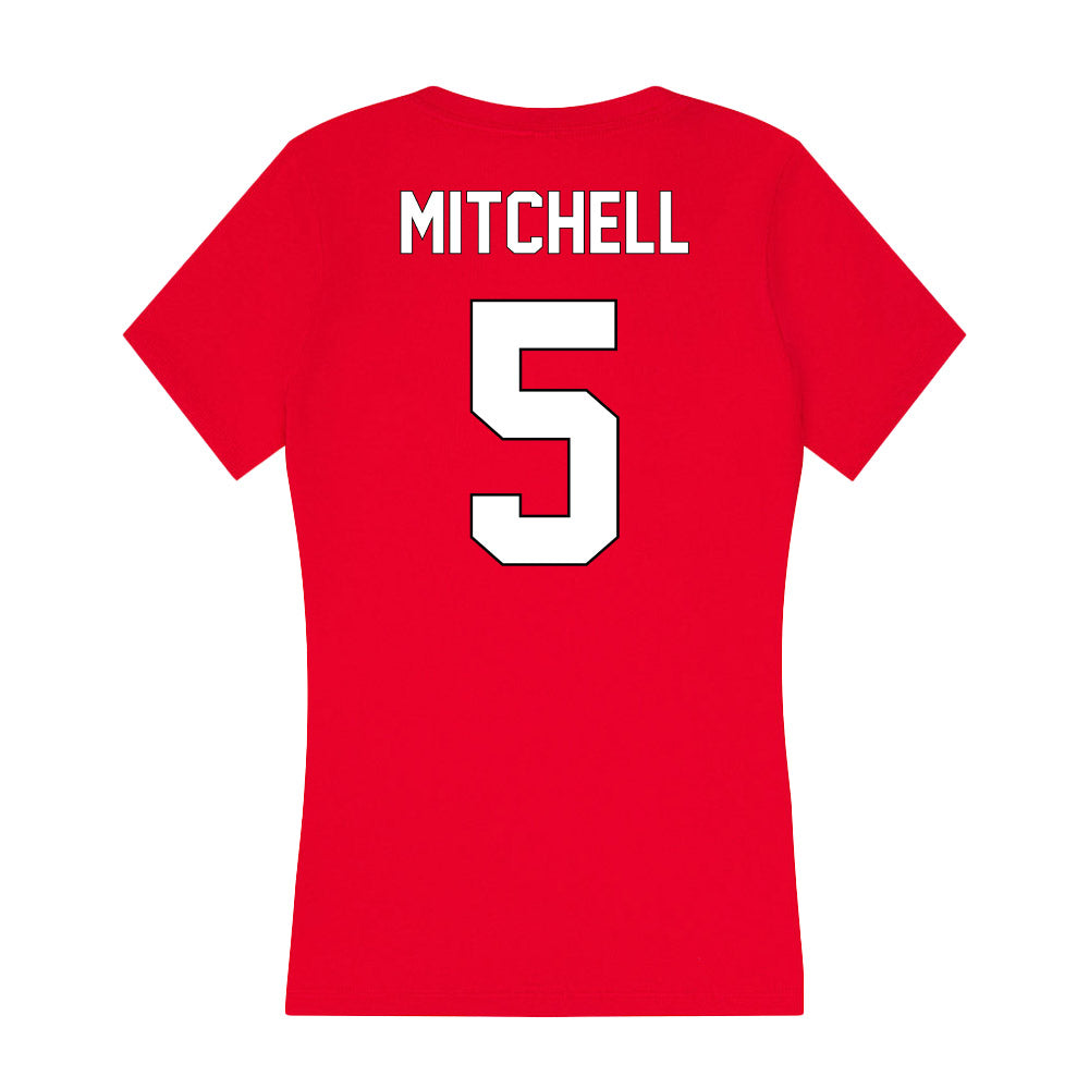 Maryland - NCAA Women's Soccer : Mia Mitchell - Women's V-Neck T-Shirt-1