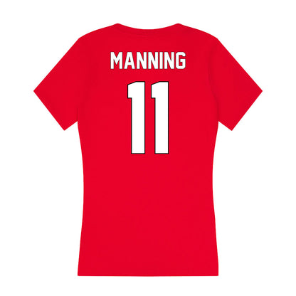 Maryland - NCAA Football : Ryan Manning - Women's V-Neck T-Shirt-1