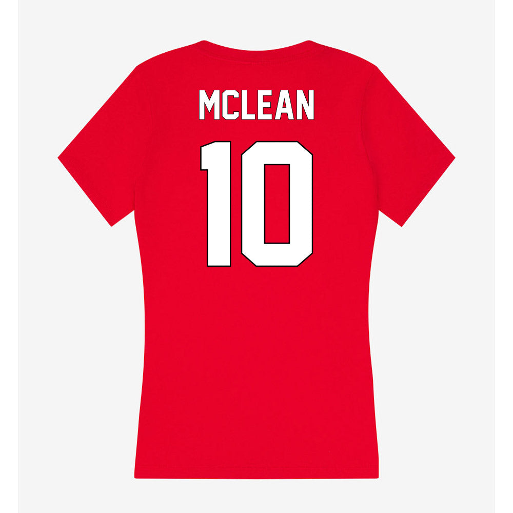 Maryland - NCAA Women's Basketball : Mir McLean - Women's V-Neck T-Shirt-1