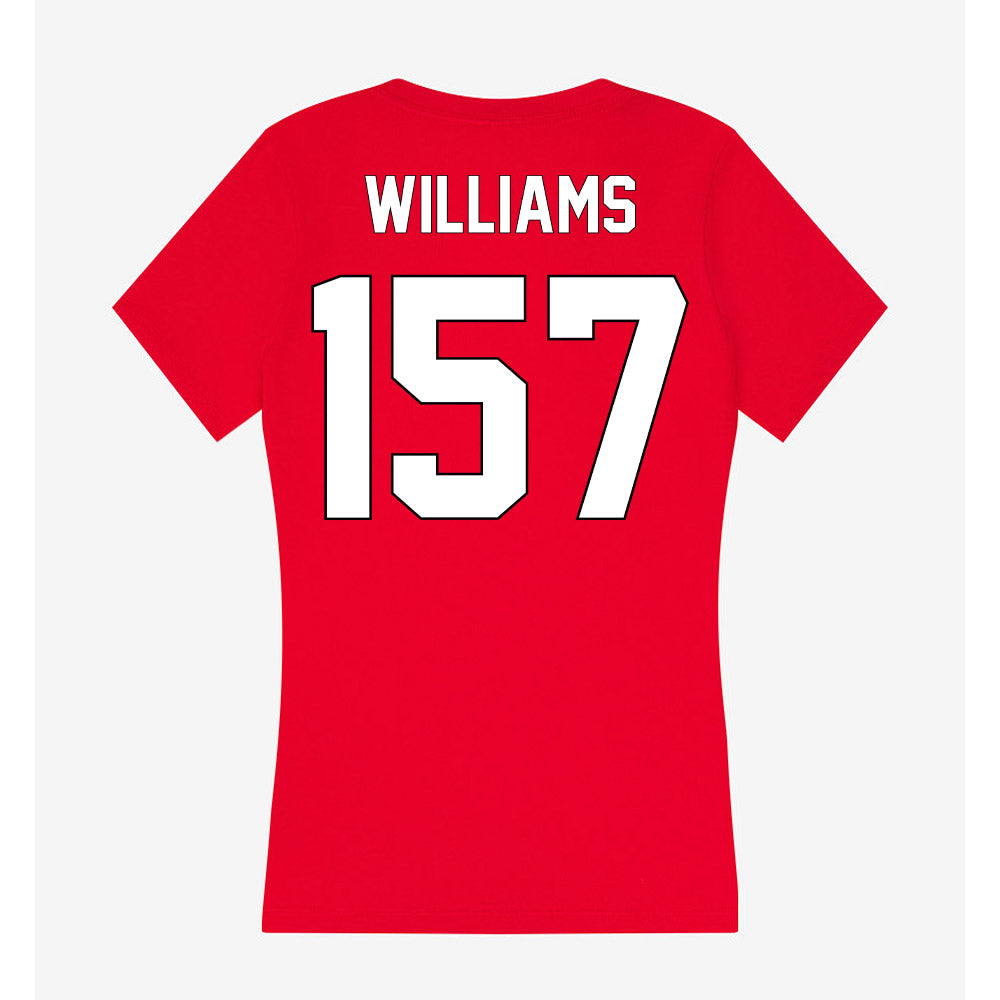 Maryland - NCAA Wrestling : Bradley Williams - Women's V-Neck T-Shirt-1