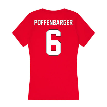 Maryland - NCAA Women's Basketball : Saylor Poffenbarger - Women's V-Neck T-Shirt-1