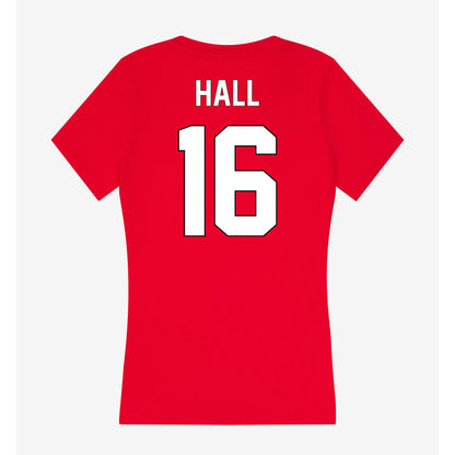 Maryland - NCAA Football : Damon Hall - Women's V-Neck T-Shirt-1