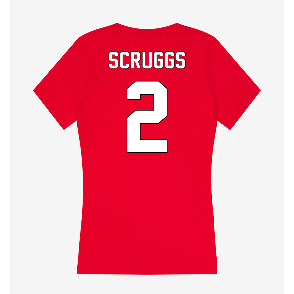 Maryland - NCAA Football : Lavain Scruggs - Women's V-Neck T-Shirt-1