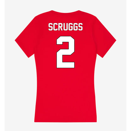 Maryland - NCAA Football : Lavain Scruggs - Women's V-Neck T-Shirt-1