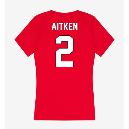 Maryland - NCAA Men's Lacrosse : Aidan Aitken - Women's V-Neck T-Shirt-1