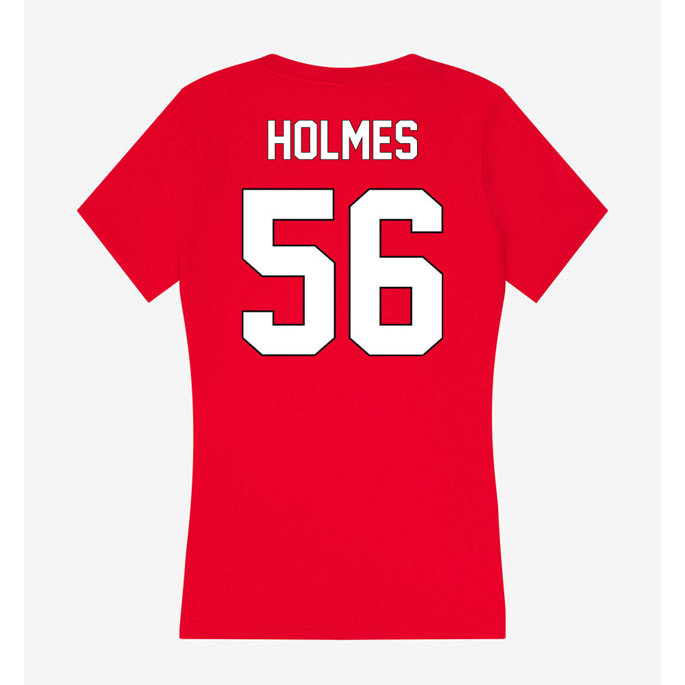 Maryland - NCAA Football : DD Holmes - Women's V-Neck T-Shirt-1