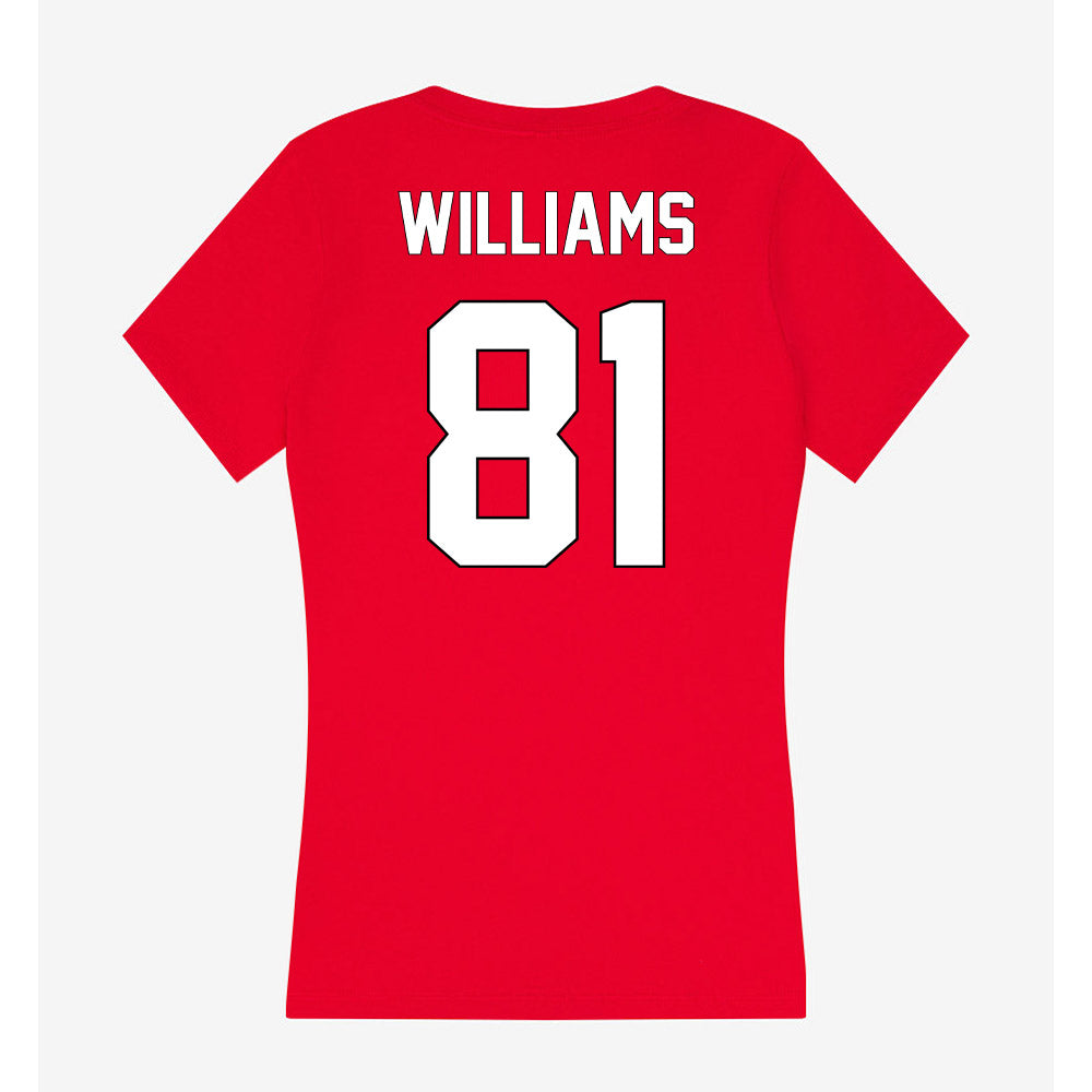 Maryland - NCAA Football : Javonte Williams - Women's V-Neck T-Shirt-1