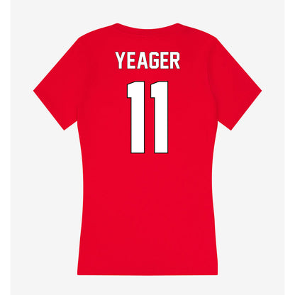 Maryland - NCAA Baseball : Jake Yeager - Women's V-Neck T-Shirt-1