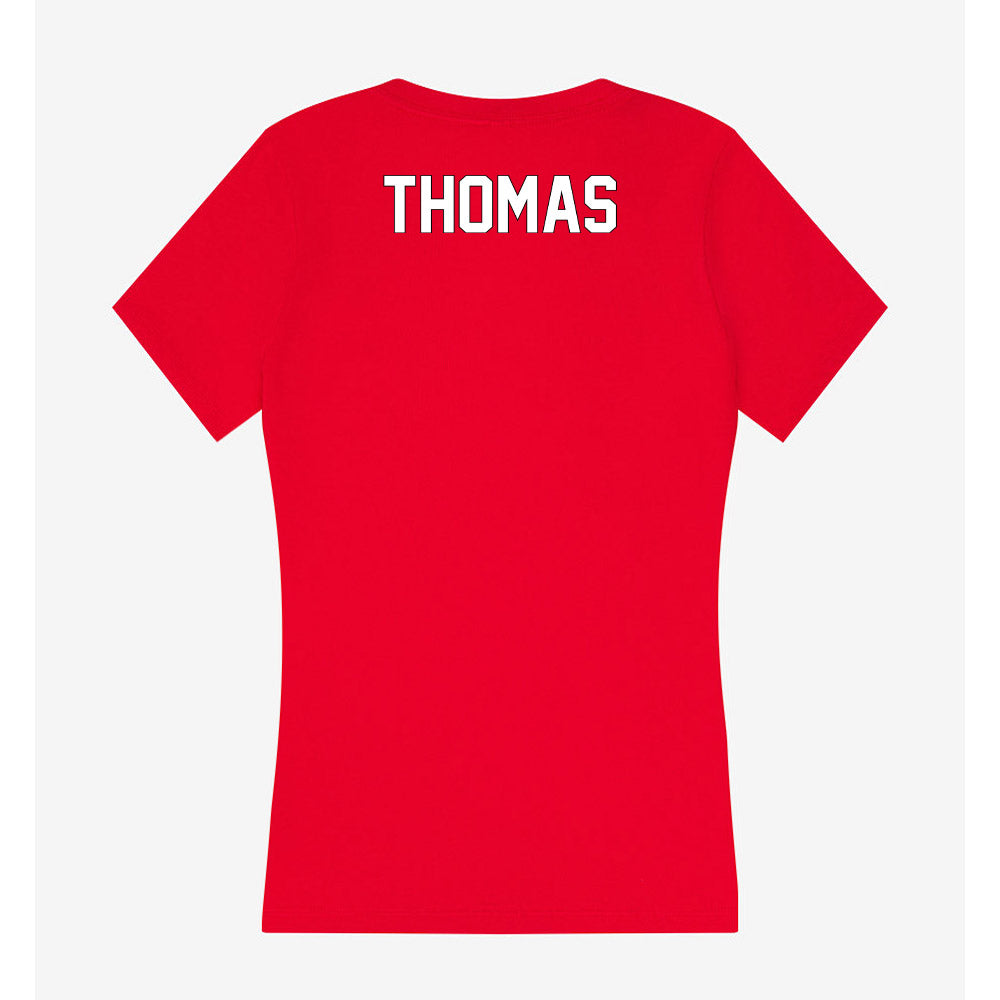 Maryland - NCAA Women's Track & Field : Ashley Thomas - Women's V-Neck T-Shirt-1